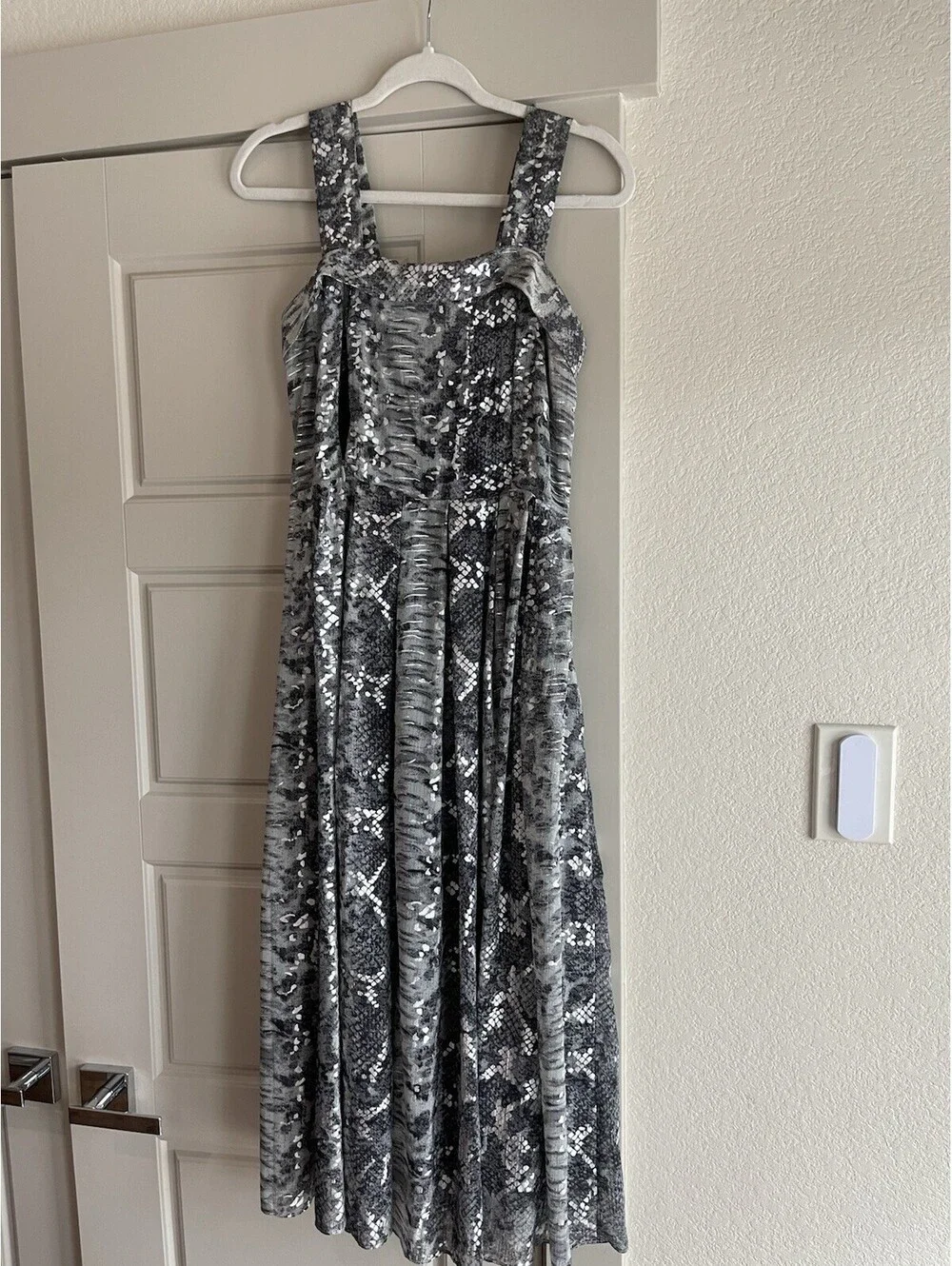 Maternity Women’s Formal Dress Animal Print with Open Breast Zip For Feeding